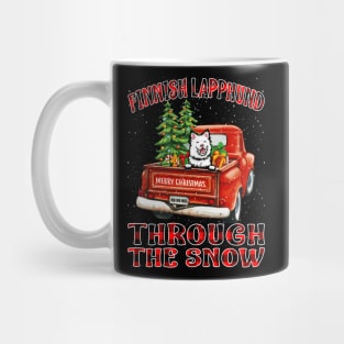 Christmas Finnish Lapphund Through The Snow Dog Santa Truck Tree Mug